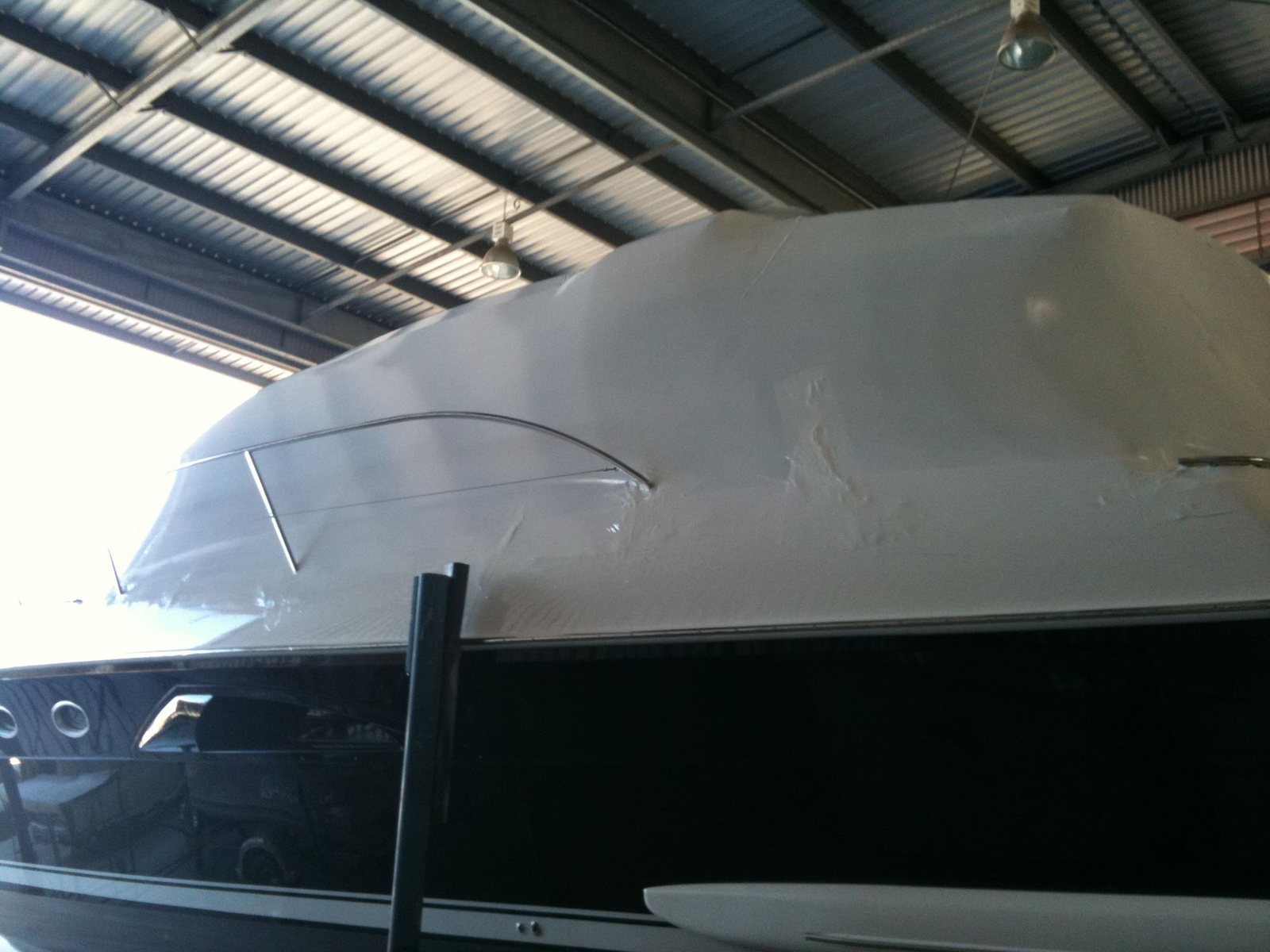 Shrink wrapped boat Brisbane