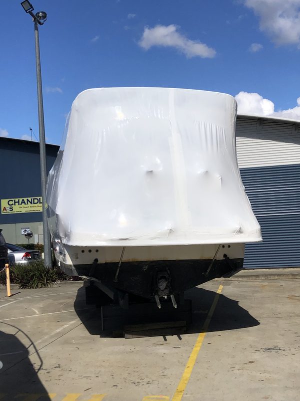 Shrink wrapped boats