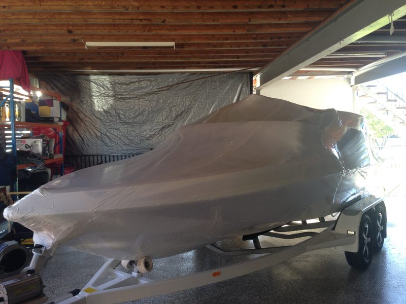 Shrink wrapped boats