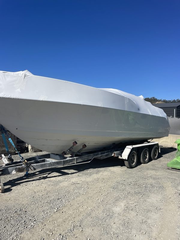 Shrink wrapped boats