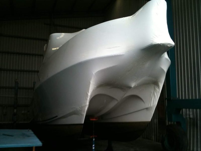 Shrink wrapped boats