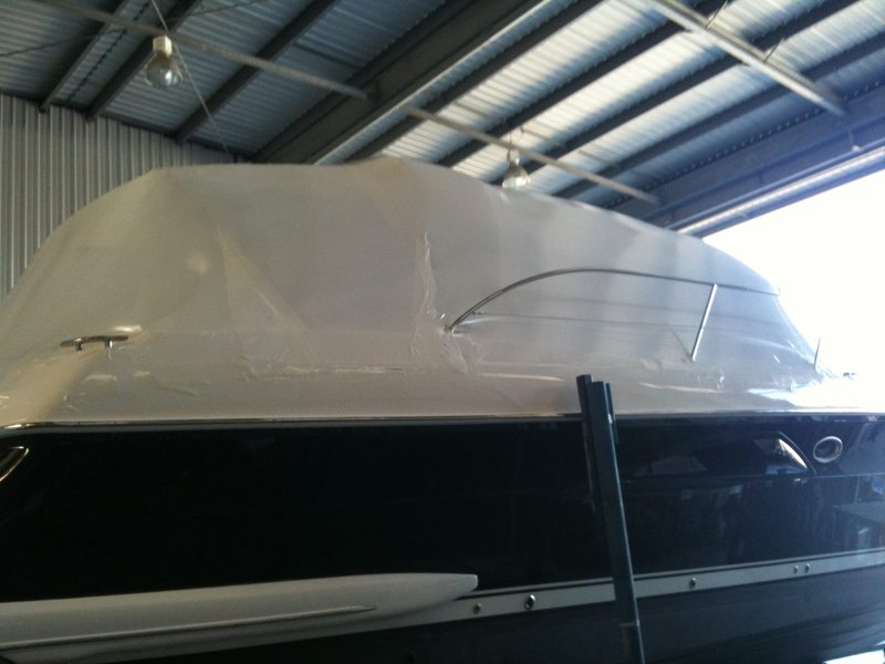 Shrink wrapped boats