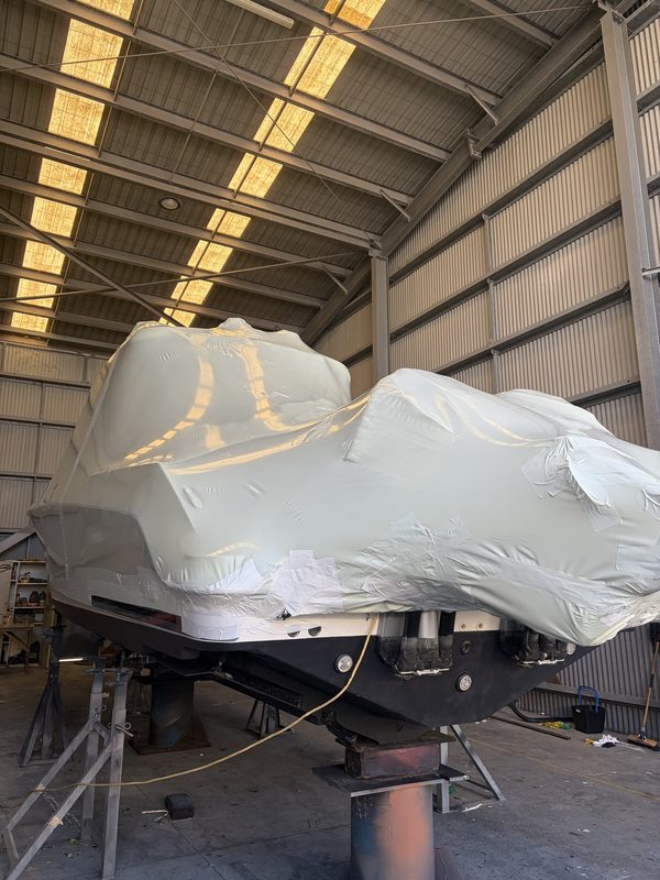 Shrink wrapped boats