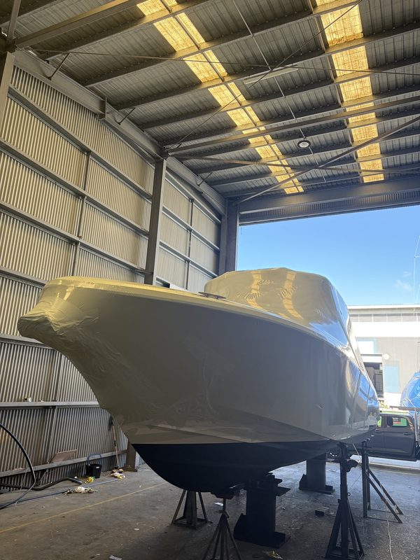Shrink wrapped boats